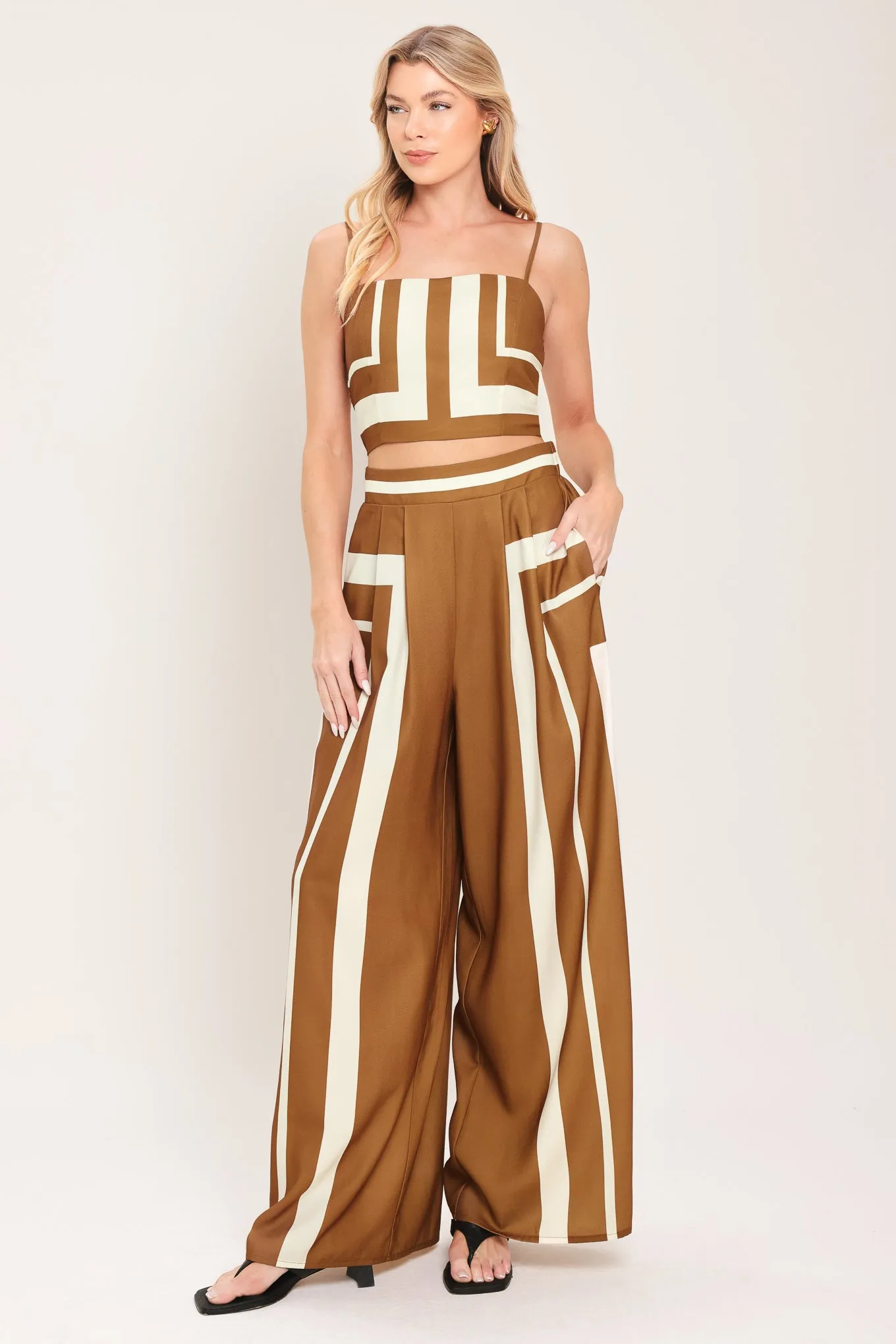 Luxe Coast Woven Top and Pant Set sold by Zulily product image thumbnail 4