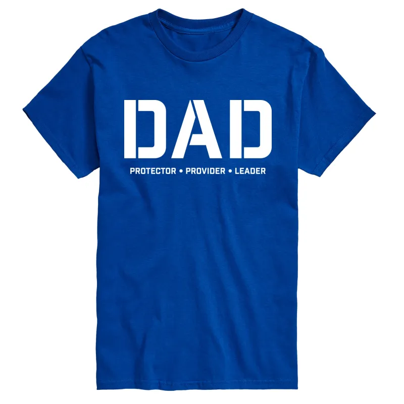 Instant Message - Dad Protector Provider Leader - Men's Short Sleeve Graphic T-Shirt made by Zulily
