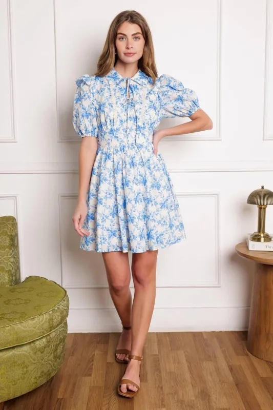Blooming Shores Woven Mini Dress made by Flying Tomato