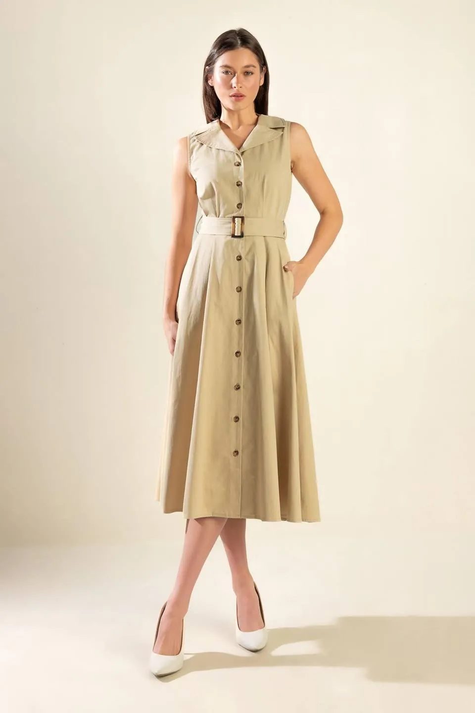 Ideal Approach Woven Midi Dress sold by Zulily product image thumbnail 3