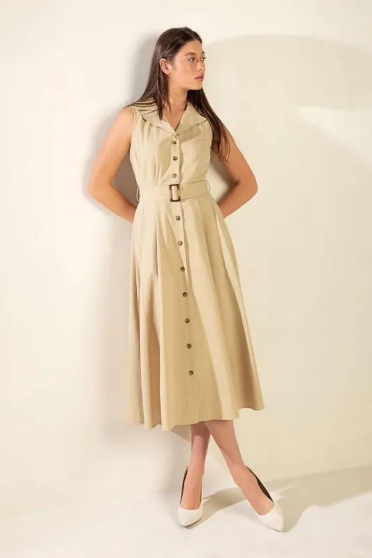 Ideal Approach Woven Midi Dress made by Flying Tomato
