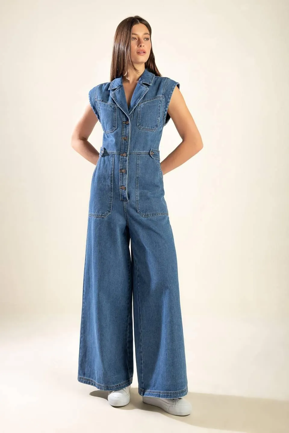 Over You Again Denim Jumpsuit sold by Zulily product image thumbnail 5