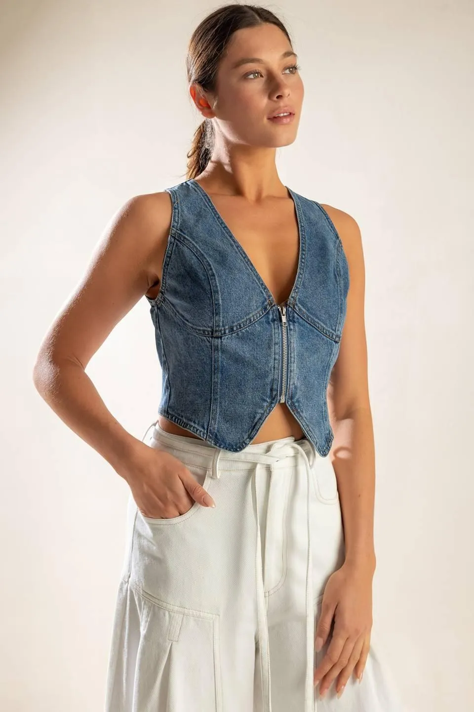Picture Perfect Denim Vest sold by Zulily