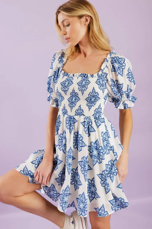 Through the Garden Woven Mini Dress made by Flying Tomato