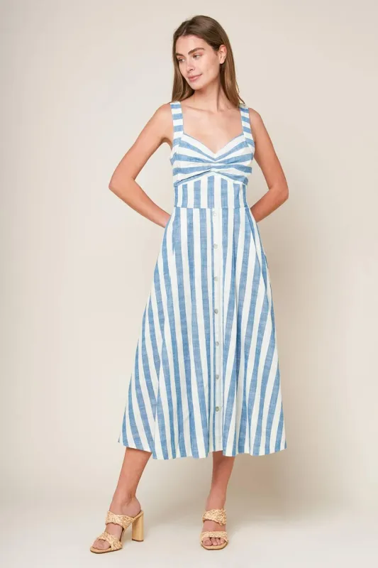 Lush With Life Woven Midi Dress made by Flying Tomato