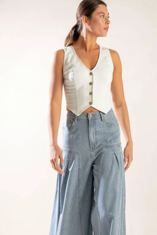 The Lily's Secret Denim Vest made by Flying Tomato