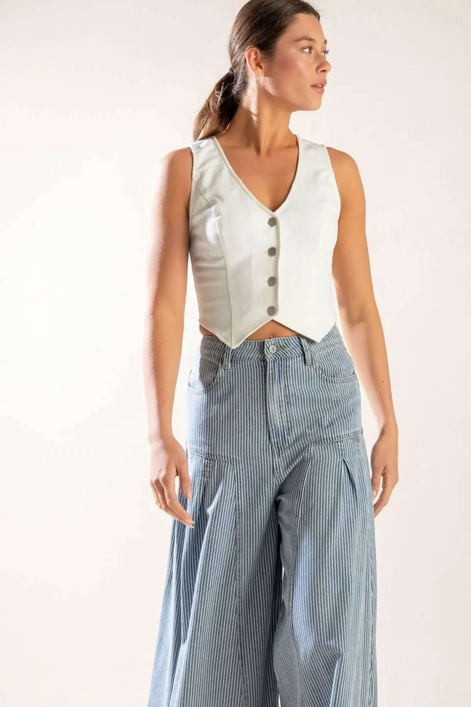 The Lily's Secret Denim Vest sold by Zulily