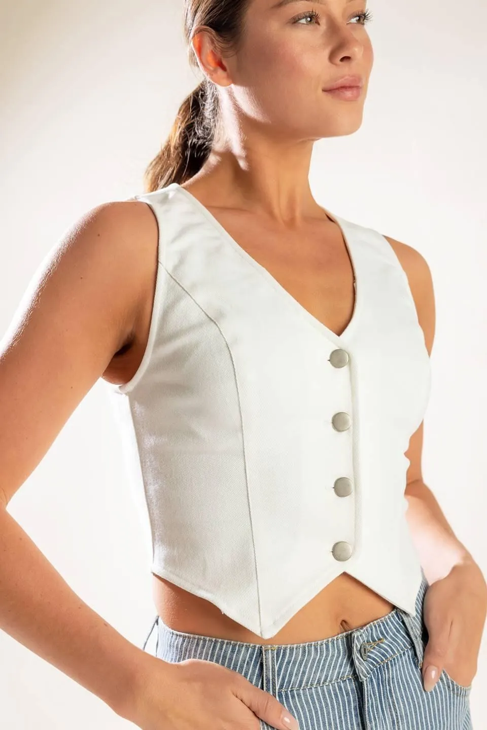 The Lily's Secret Denim Vest sold by Zulily product image thumbnail 5