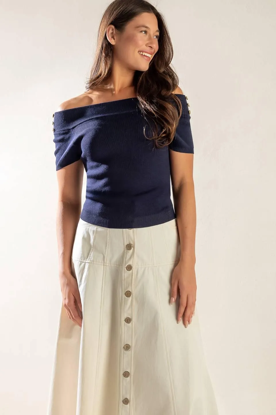 Time for Tea Off Shoulder Sweater Top sold by Zulily product image thumbnail 3