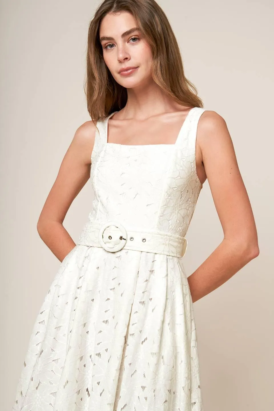Daffodils & Daydreams Woven Lace Midi Dress sold by Zulily product image thumbnail 4