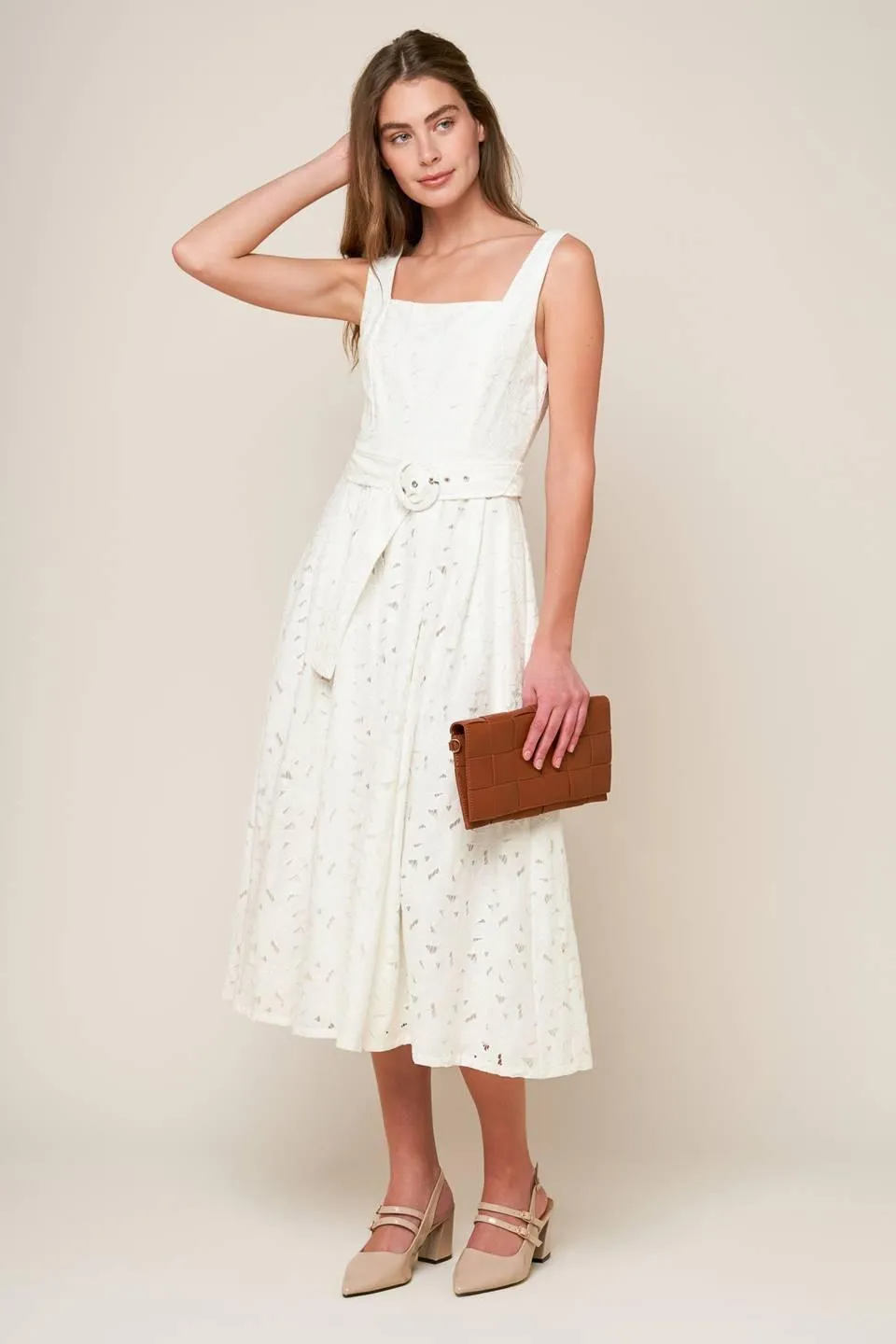 Daffodils & Daydreams Woven Lace Midi Dress sold by Zulily product image thumbnail 5