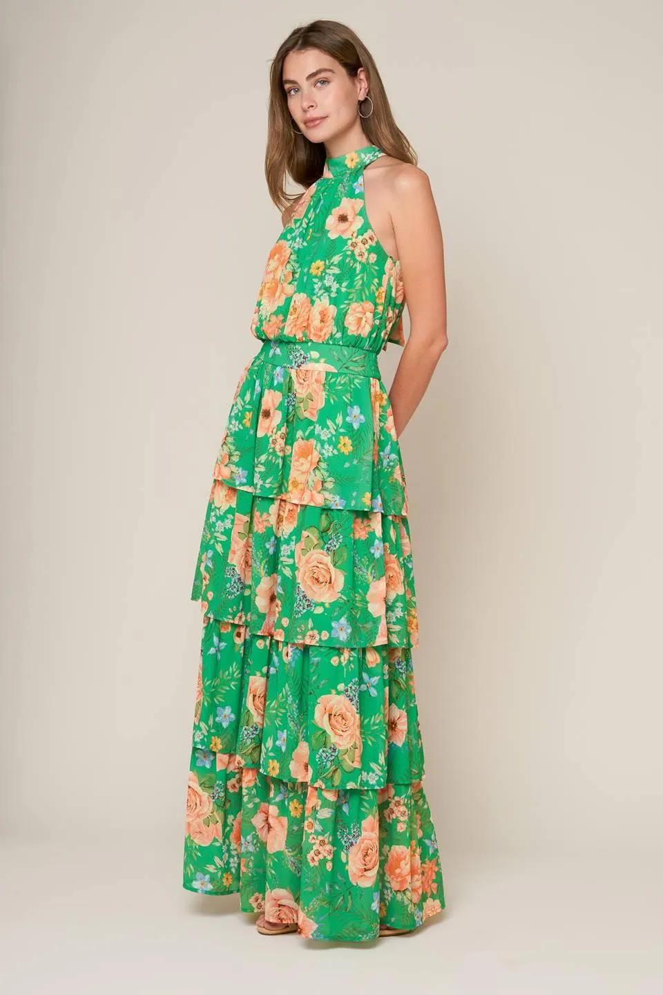 Porcelain Bloom Woven Maxi Dress sold by Zulily product image thumbnail 4