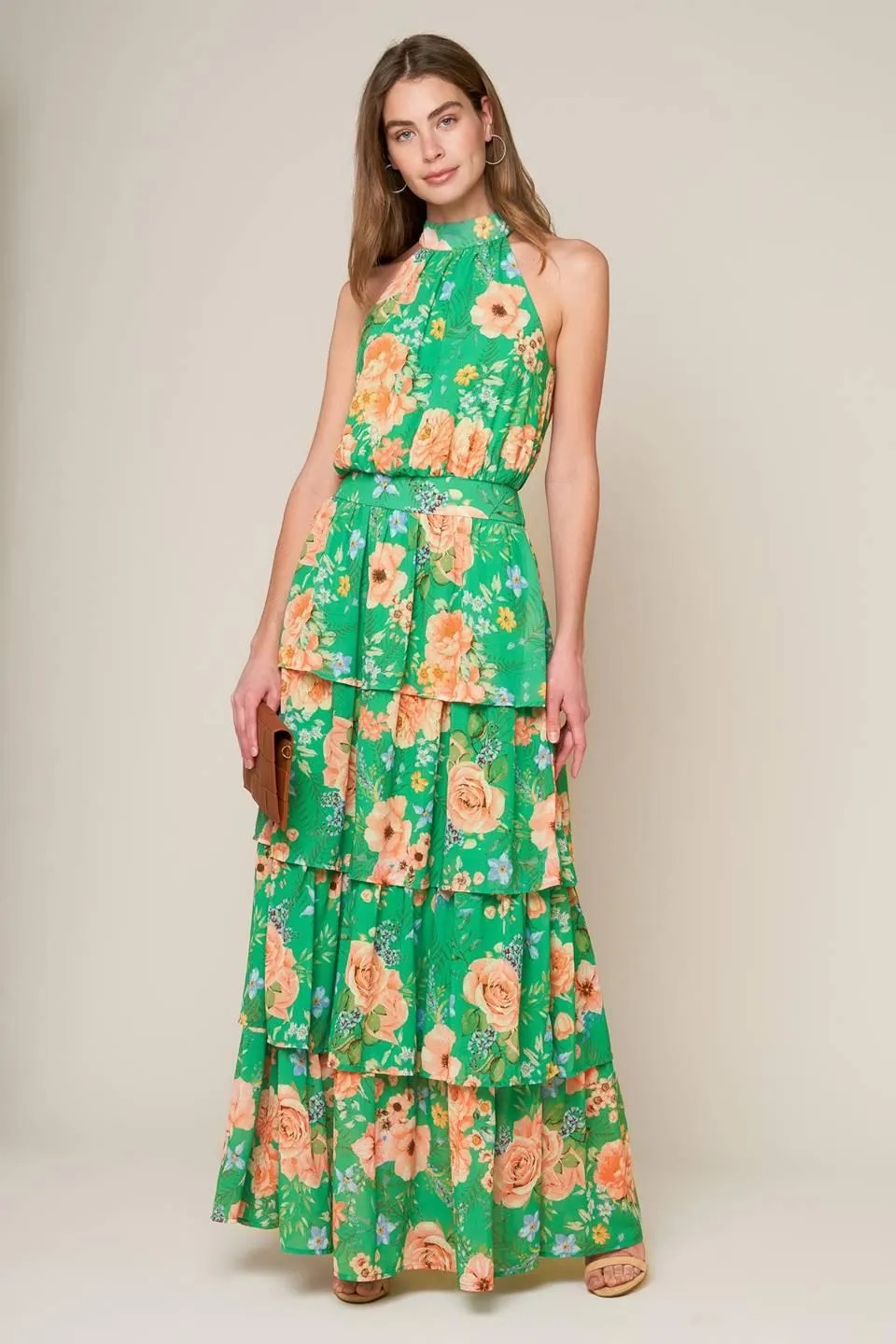 Porcelain Bloom Woven Maxi Dress sold by Zulily