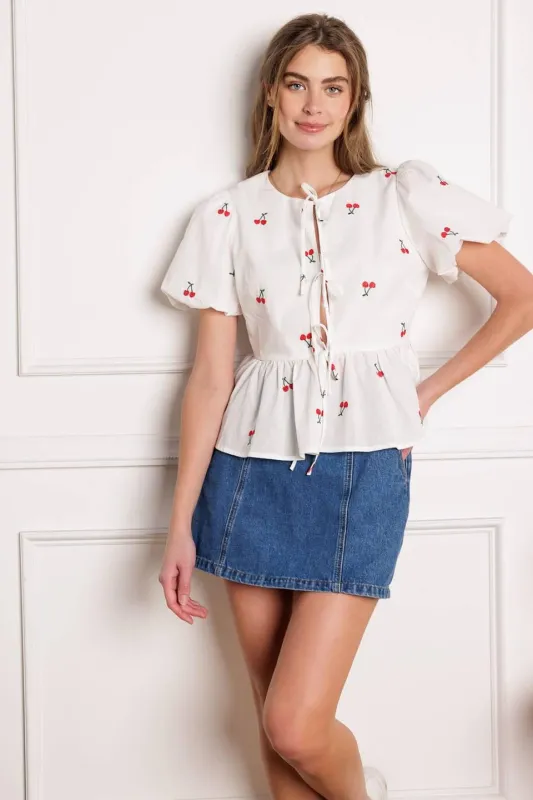 Closer Than Ever Woven Top made by Flying Tomato