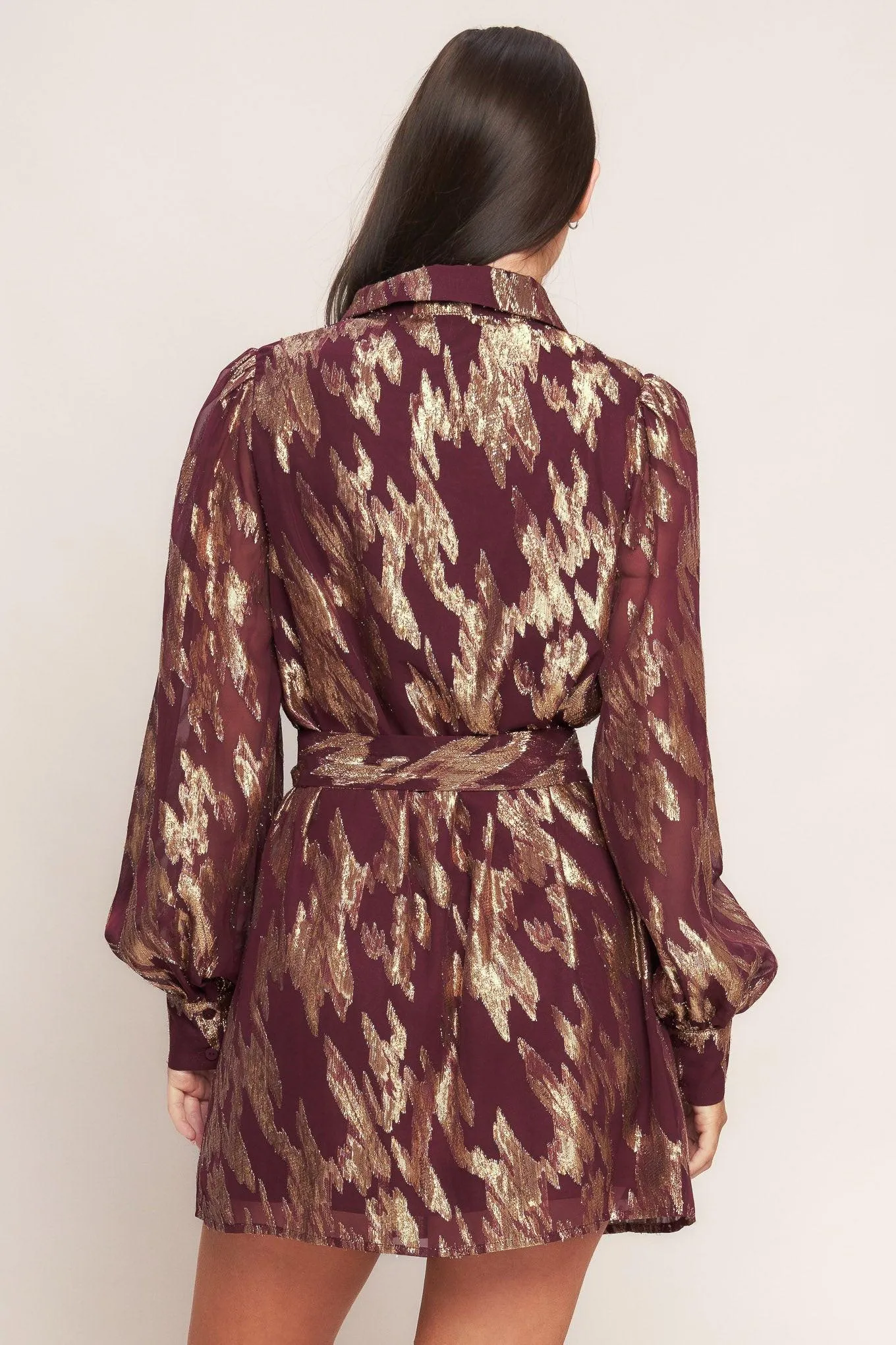 Metallic Muse Woven Mini Dress sold by Zulily product image thumbnail 4