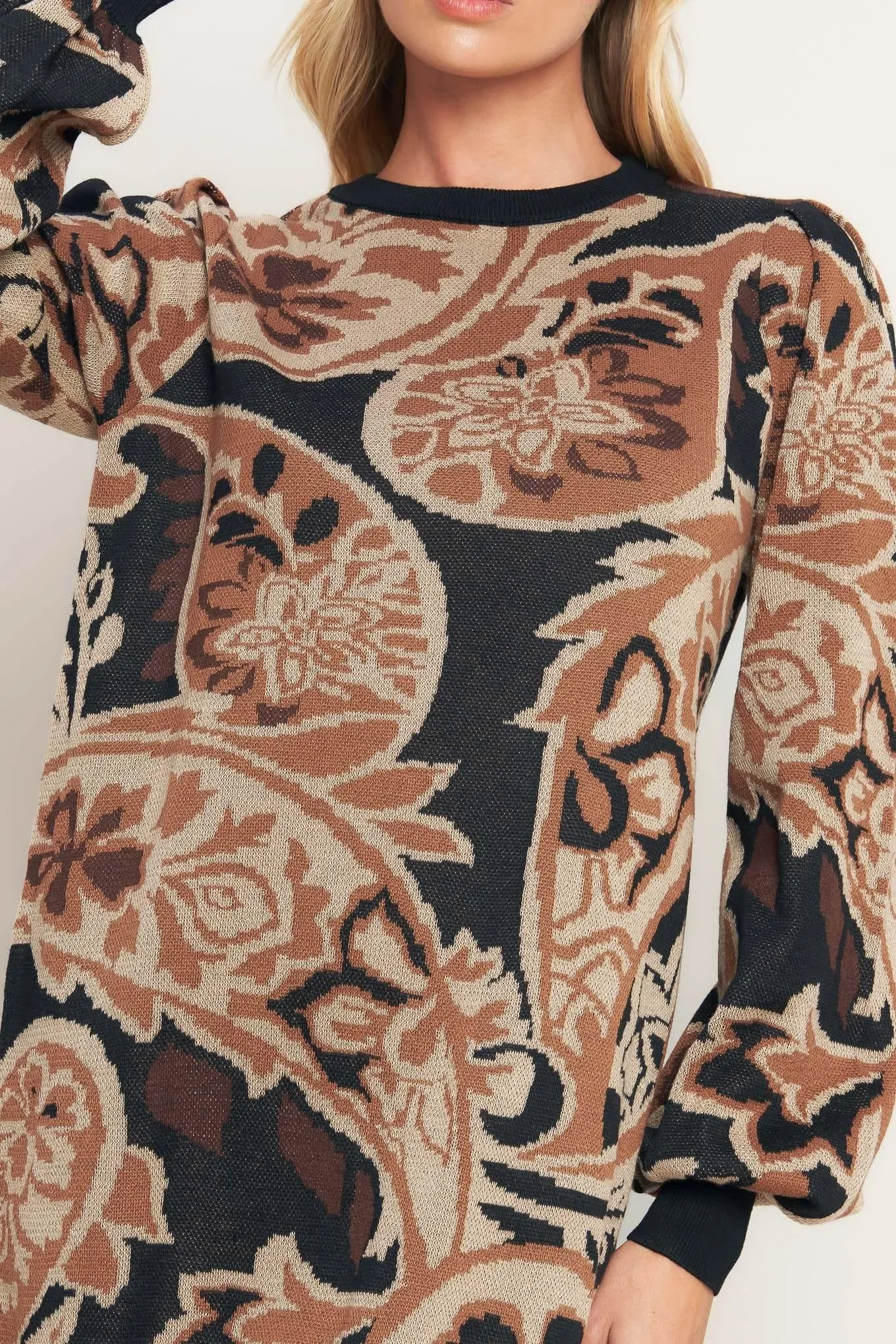 Baroque Havana Sweater Knit Mini Dress sold by Zulily product image thumbnail 4