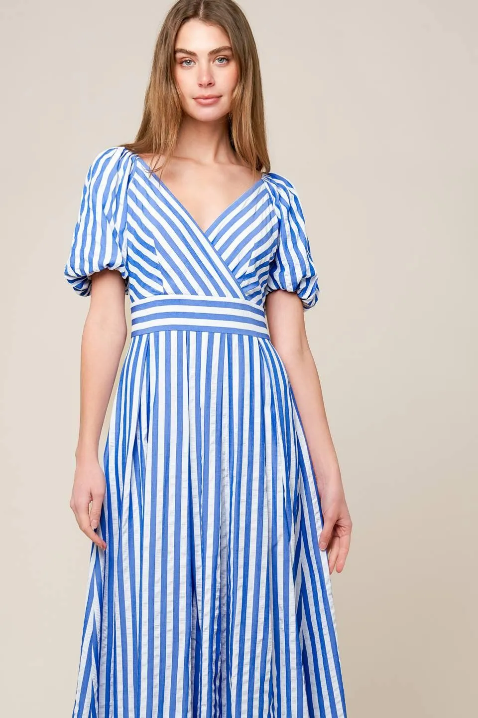 Sunset Steps Blue Woven Midi Dress sold by Zulily product image thumbnail 4