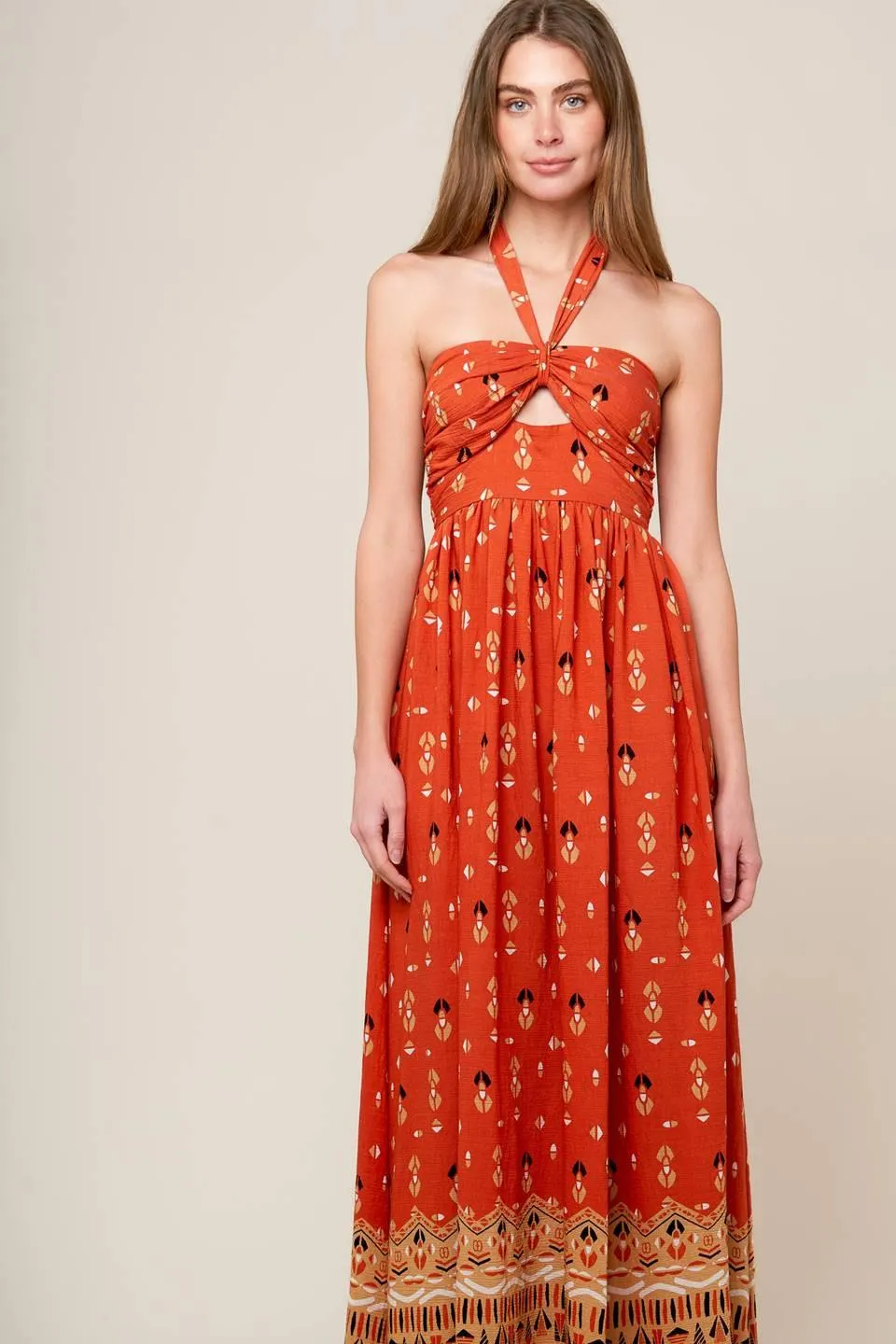 Sidewalk Café Terracotta Woven Maxi Dress sold by Zulily product image thumbnail 4