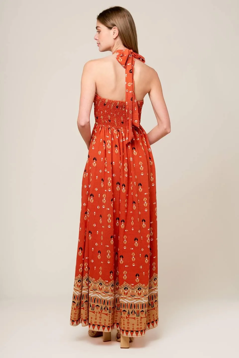 Sidewalk Café Terracotta Woven Maxi Dress sold by Zulily product image thumbnail 5