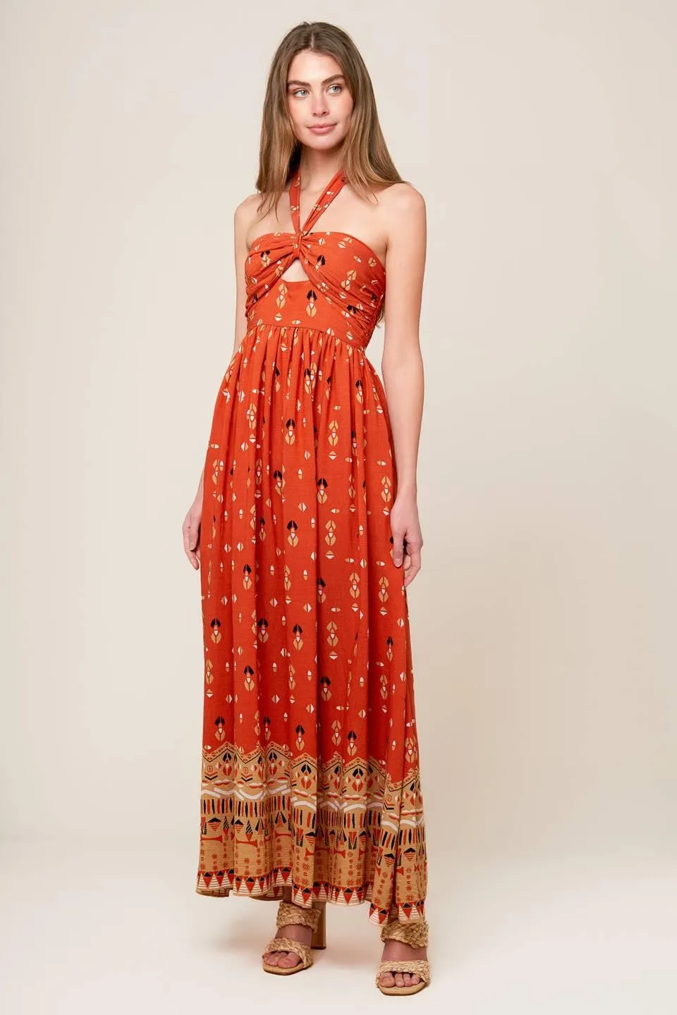 Sidewalk Café Terracotta Woven Maxi Dress sold by Zulily product image thumbnail 3
