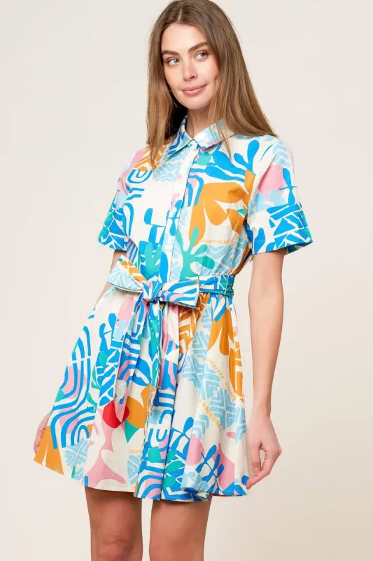Garden Social Woven Mini Dress made by Flying Tomato