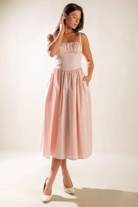 Easily Loved Woven Midi Dress made by Flying Tomato