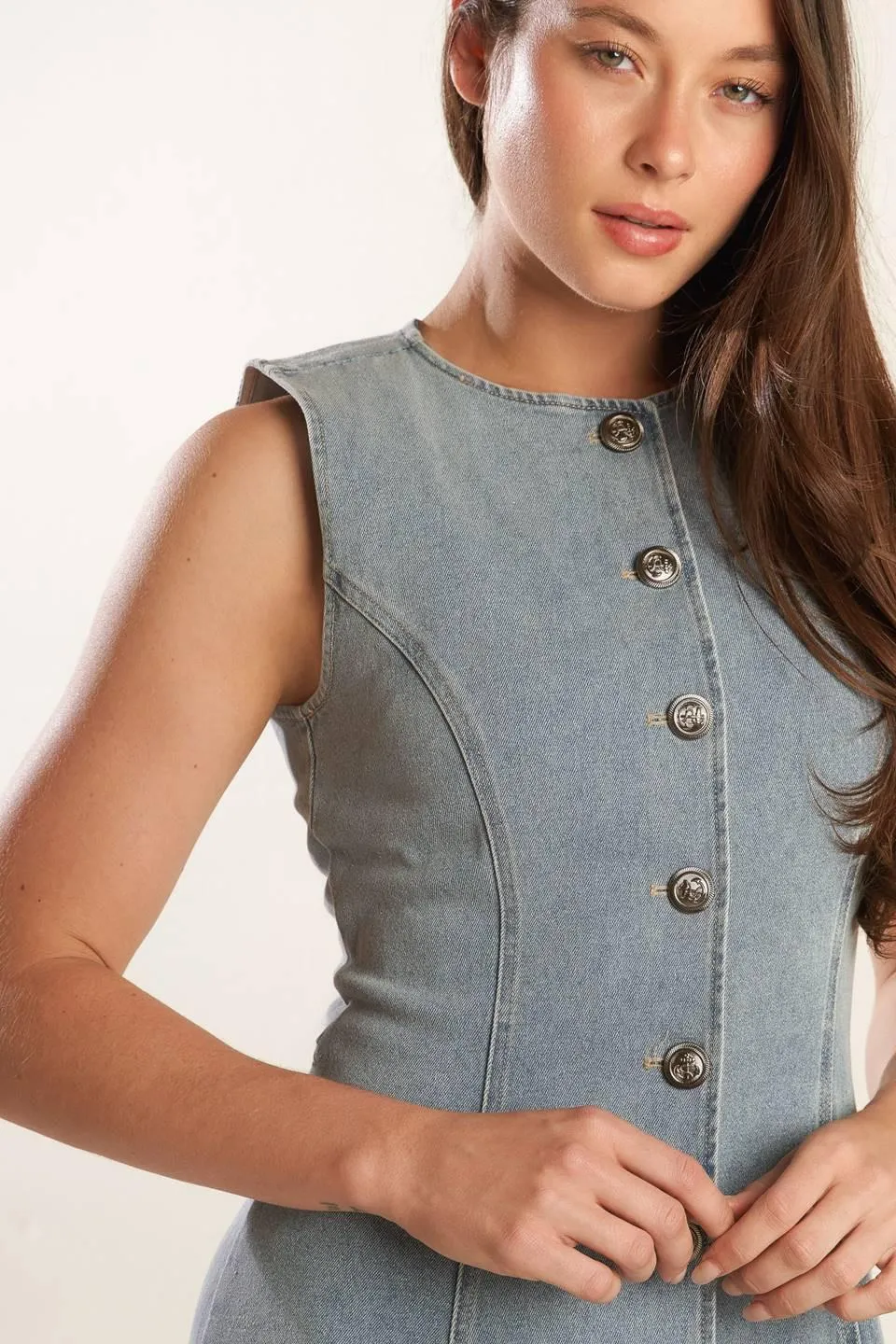 Nautical & Nice Denim Midi Dress sold by Zulily product image thumbnail 5