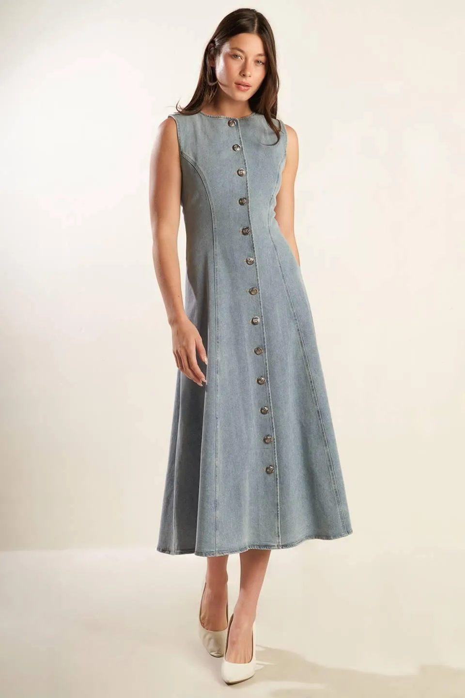 Nautical & Nice Denim Midi Dress sold by Zulily