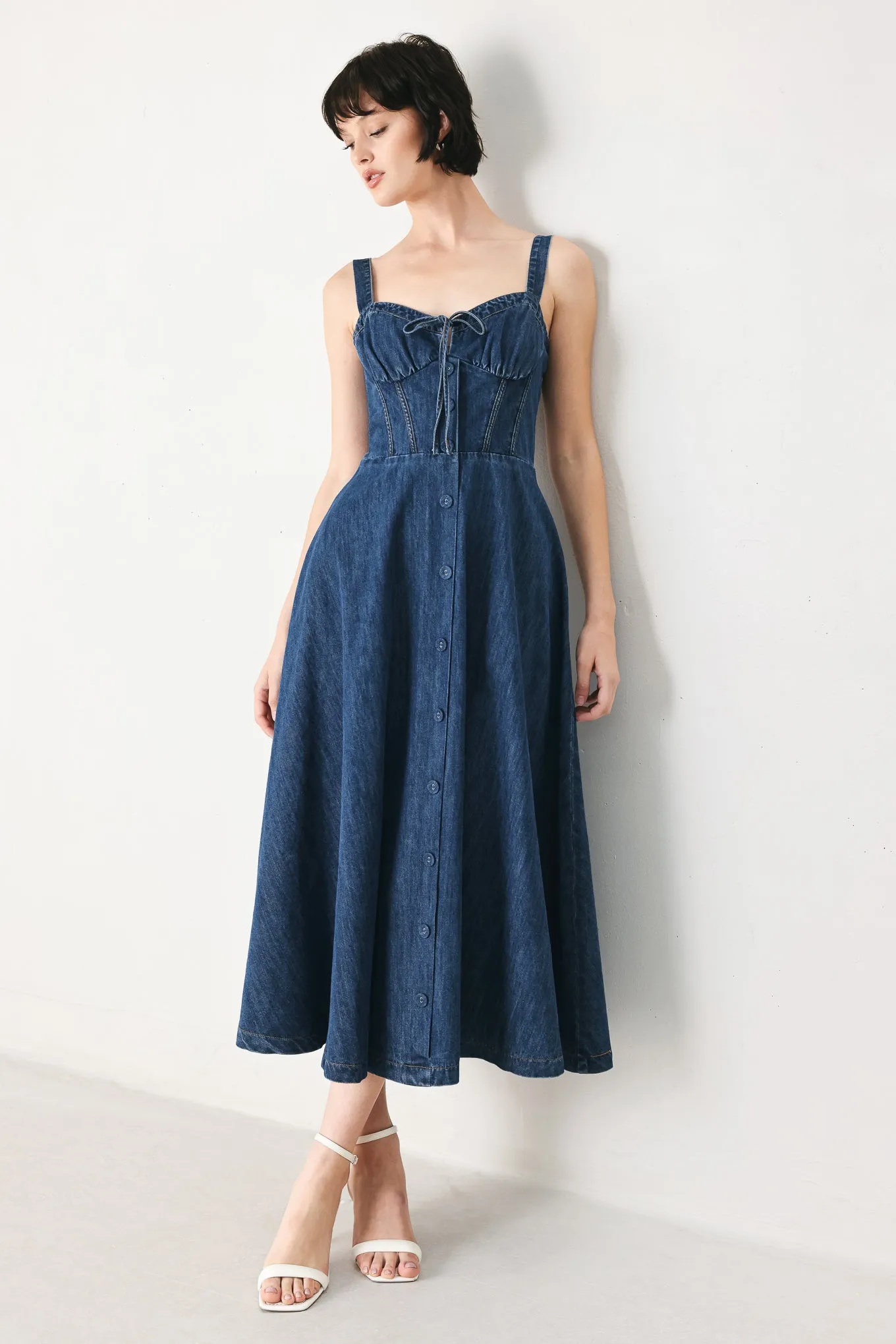 Blue Crush Denim Midi Dress sold by Zulily product image thumbnail 5