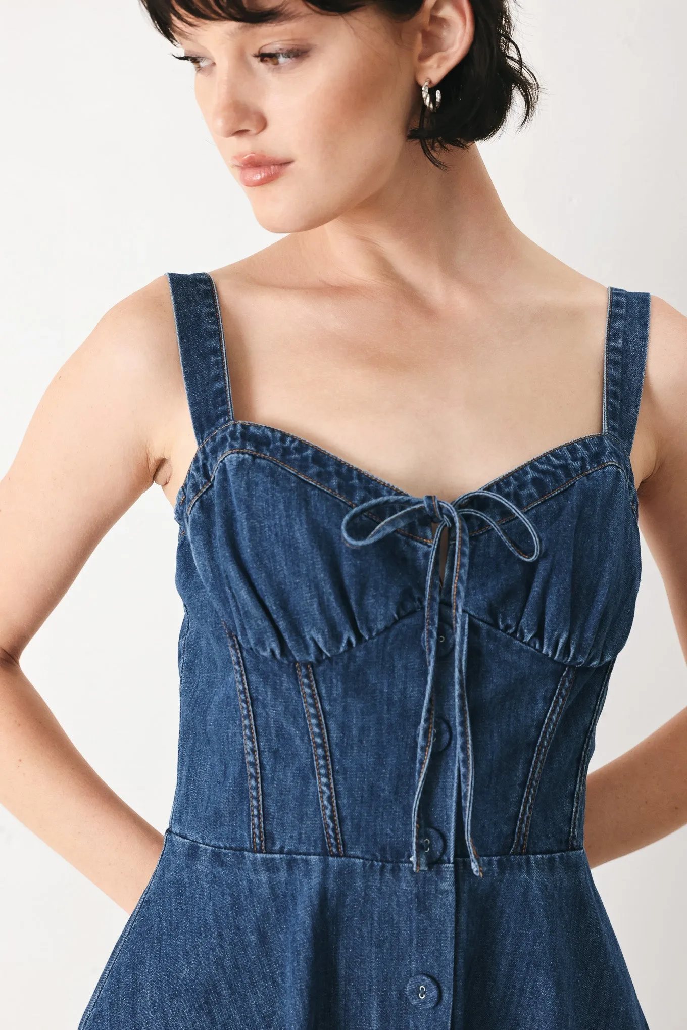 Blue Crush Denim Midi Dress sold by Zulily product image thumbnail 2