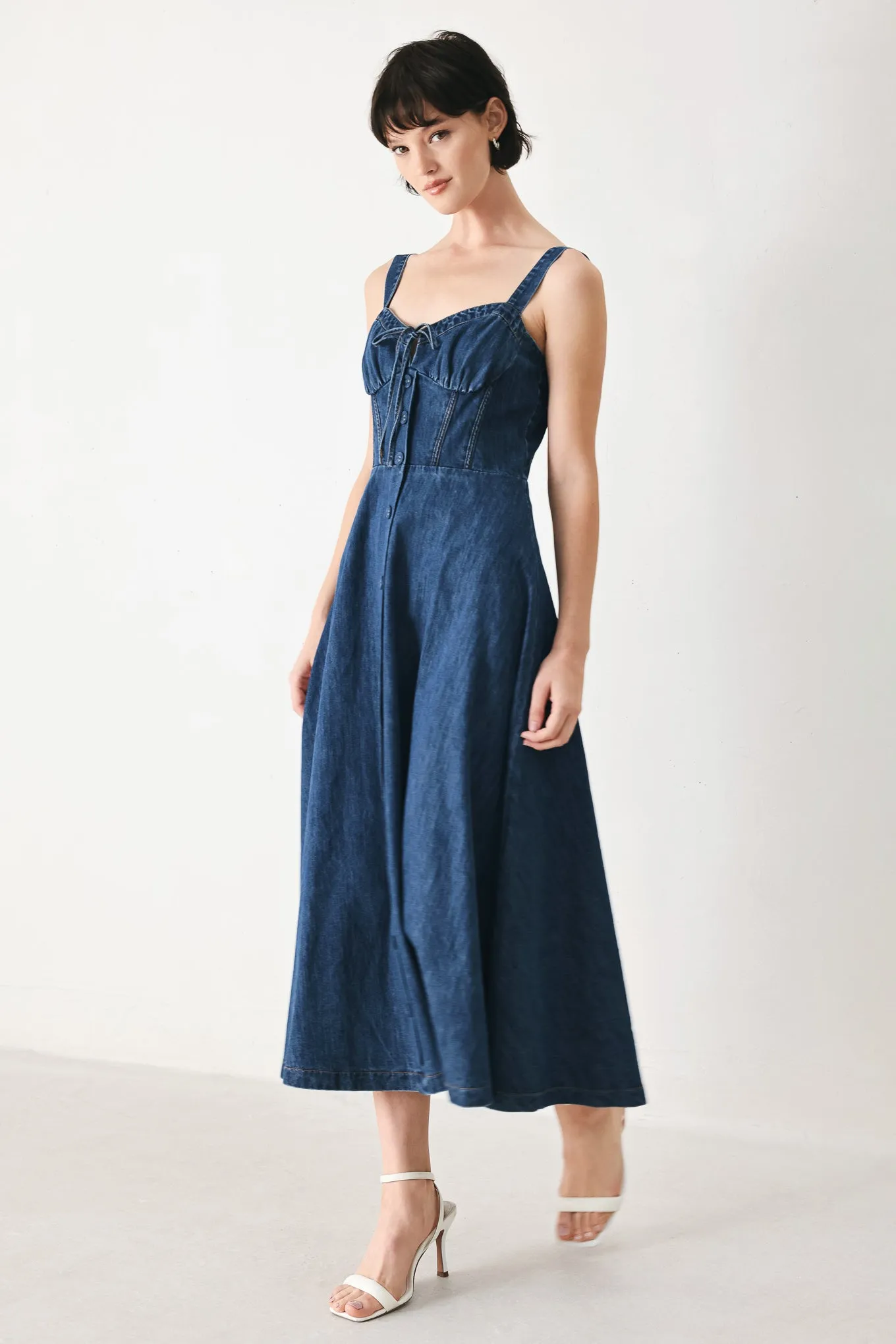 Blue Crush Denim Midi Dress sold by Zulily product image thumbnail 3