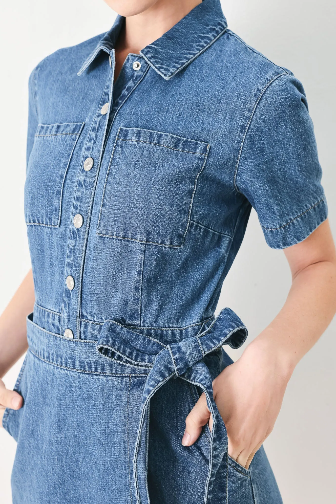Daily Romance Denim Skort Romper sold by Zulily product image thumbnail 2