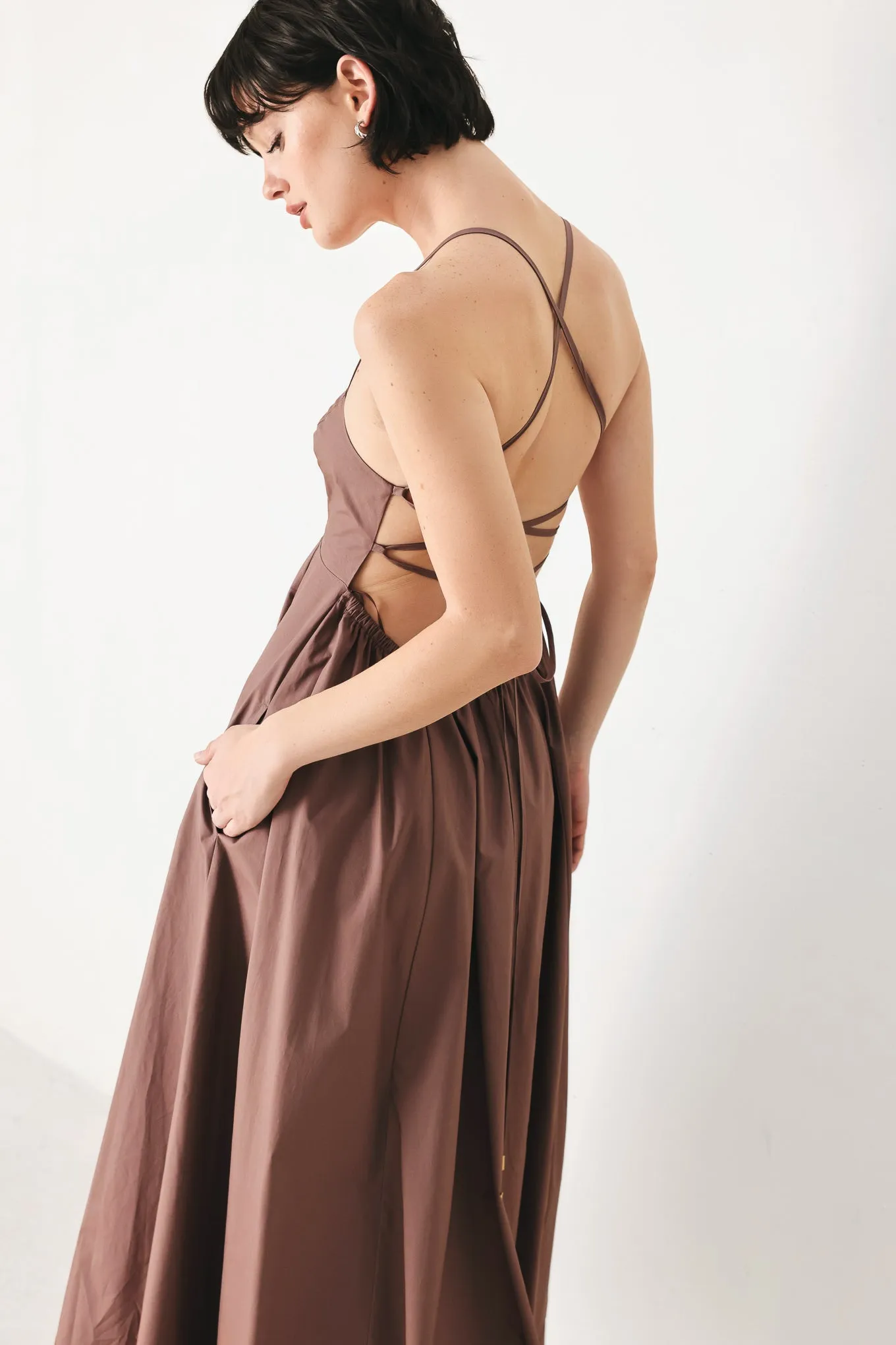 Pure Line Woven Midi Dress sold by Zulily product image thumbnail 4