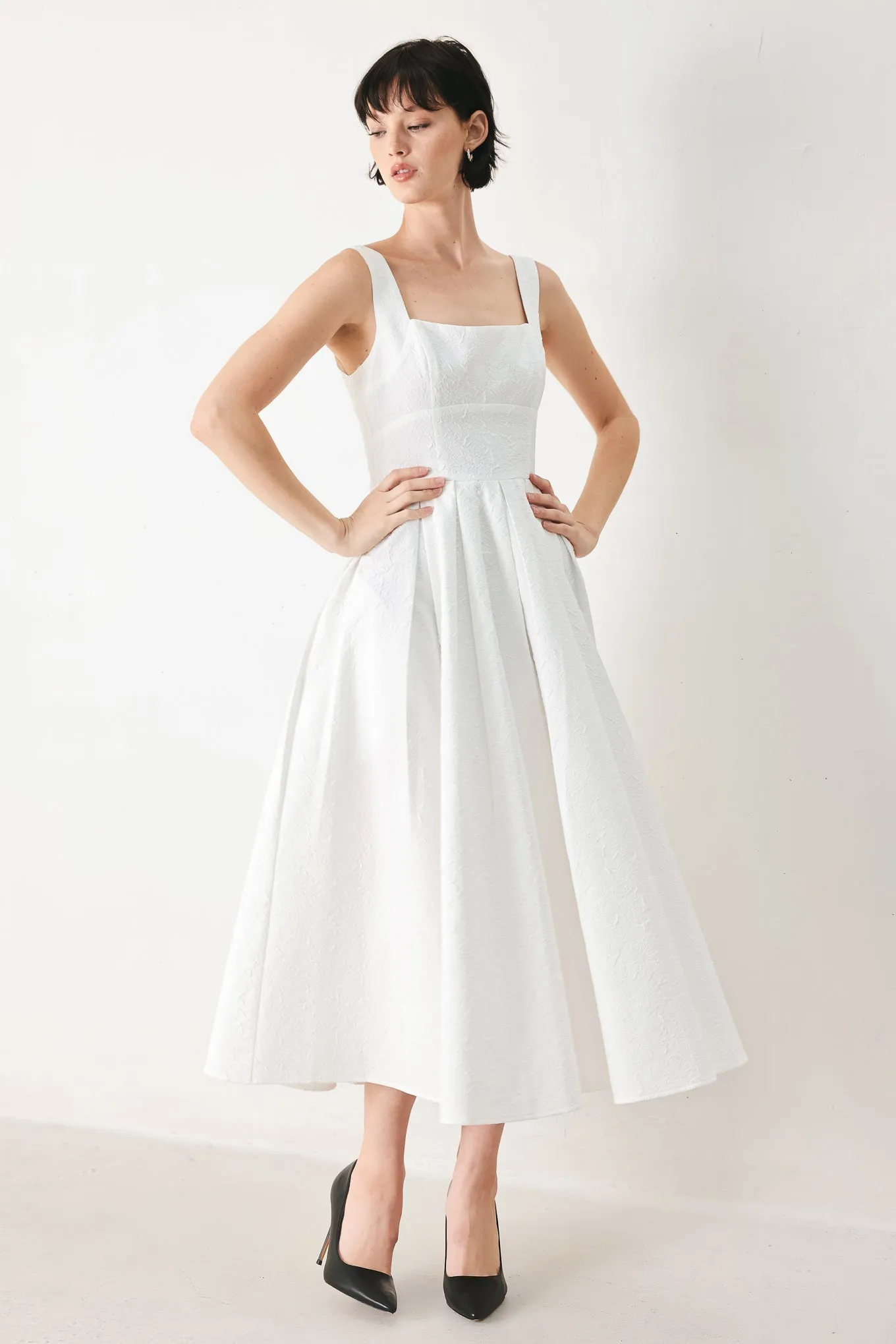 Echo in White Woven Midi Dress sold by Zulily product image thumbnail 3