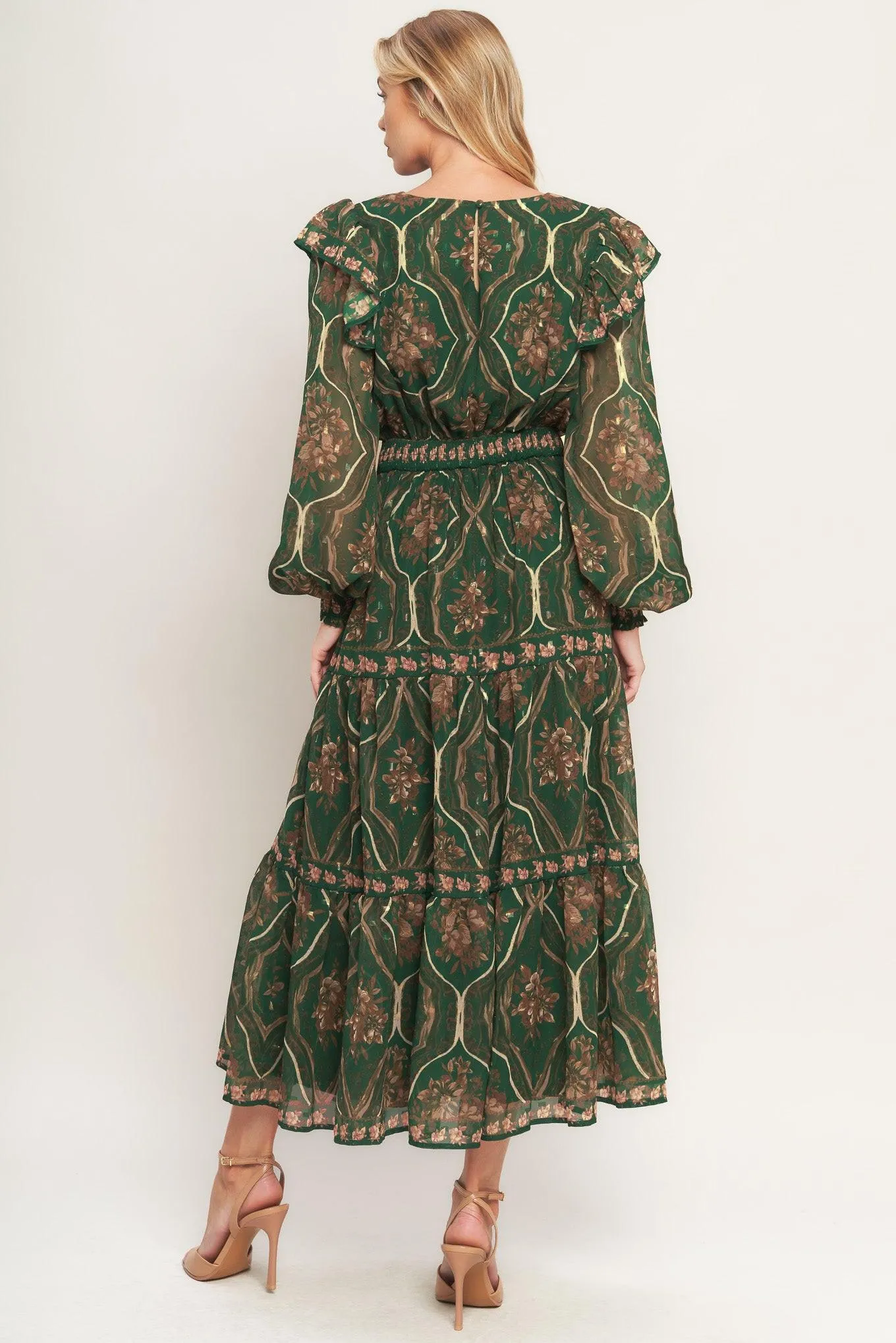 Garden Labyrinth Woven Midi Dress sold by Zulily product image thumbnail 2