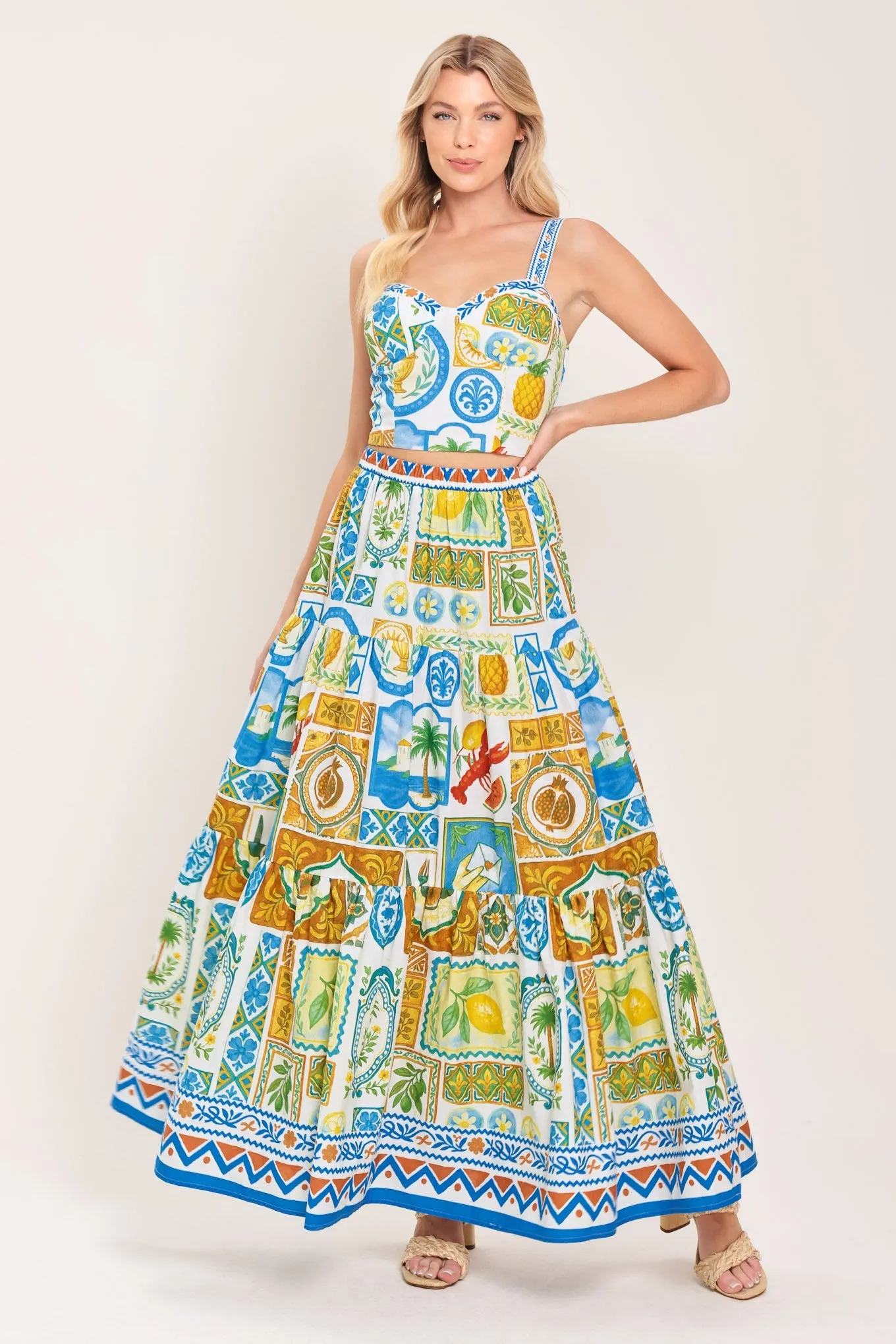 Sicilian Summer Woven Maxi Skirt sold by Zulily product image thumbnail 4