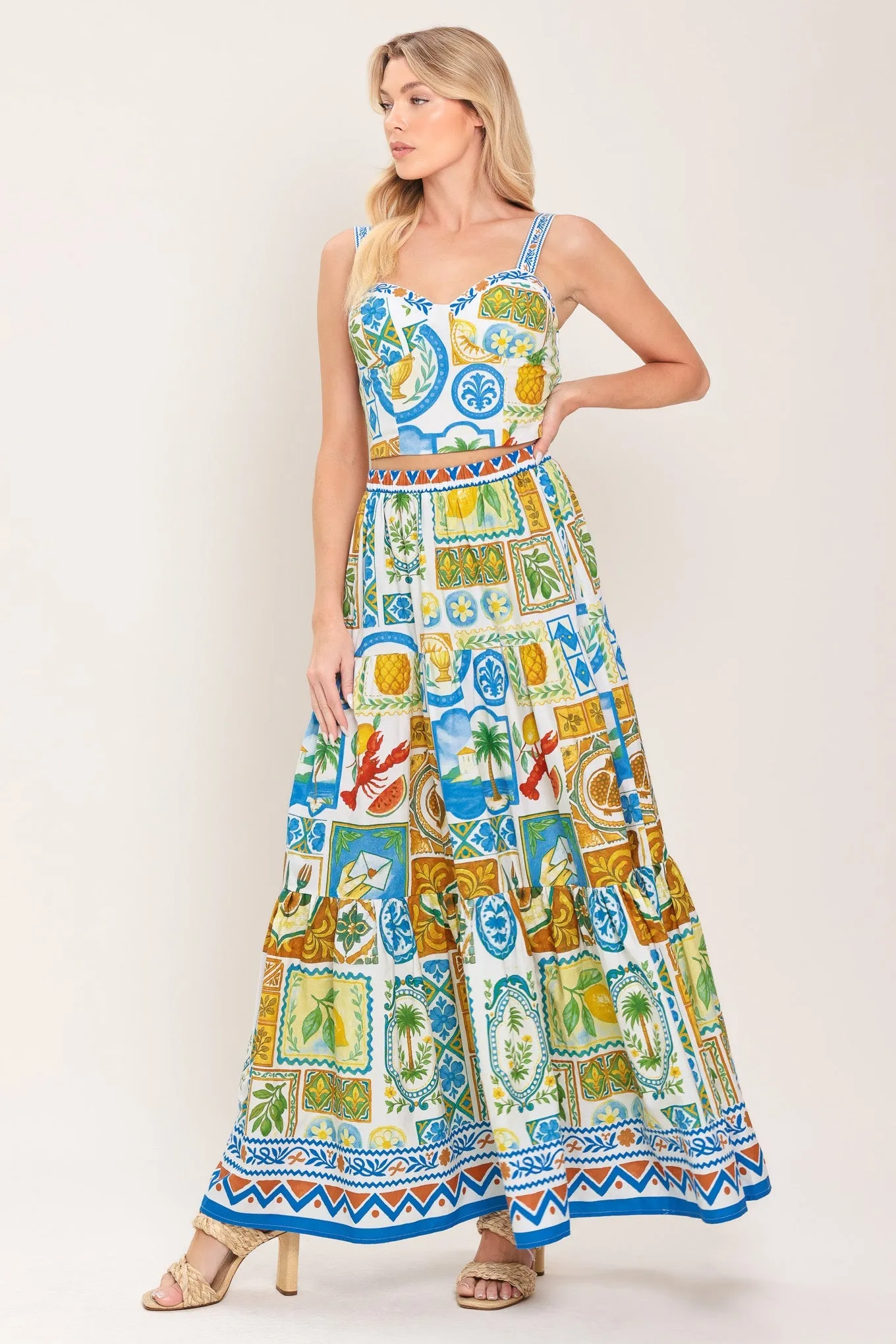 Sicilian Summer Woven Crop Top sold by Zulily product image thumbnail 3