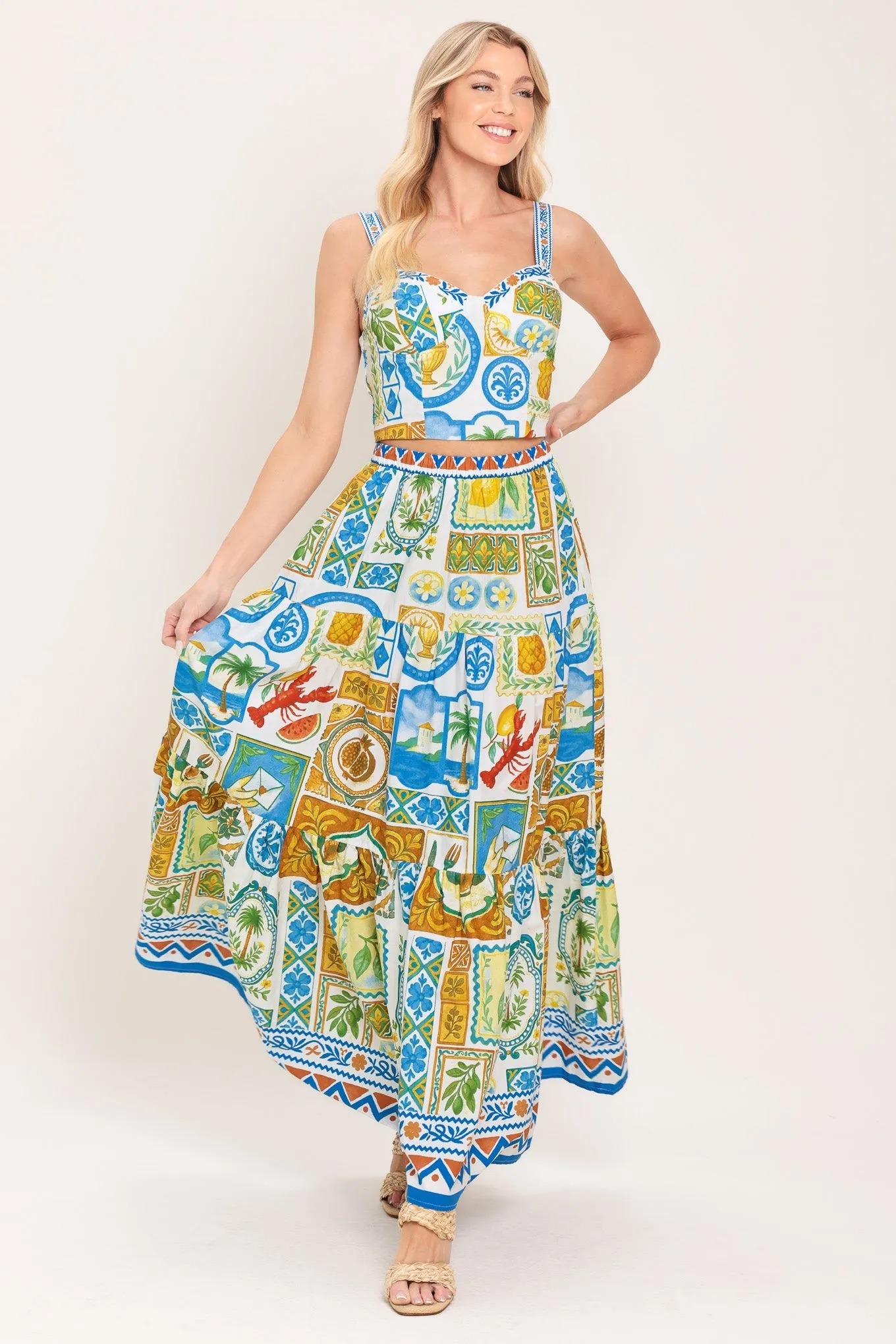 Sicilian Summer Woven Crop Top sold by Zulily product image thumbnail 5