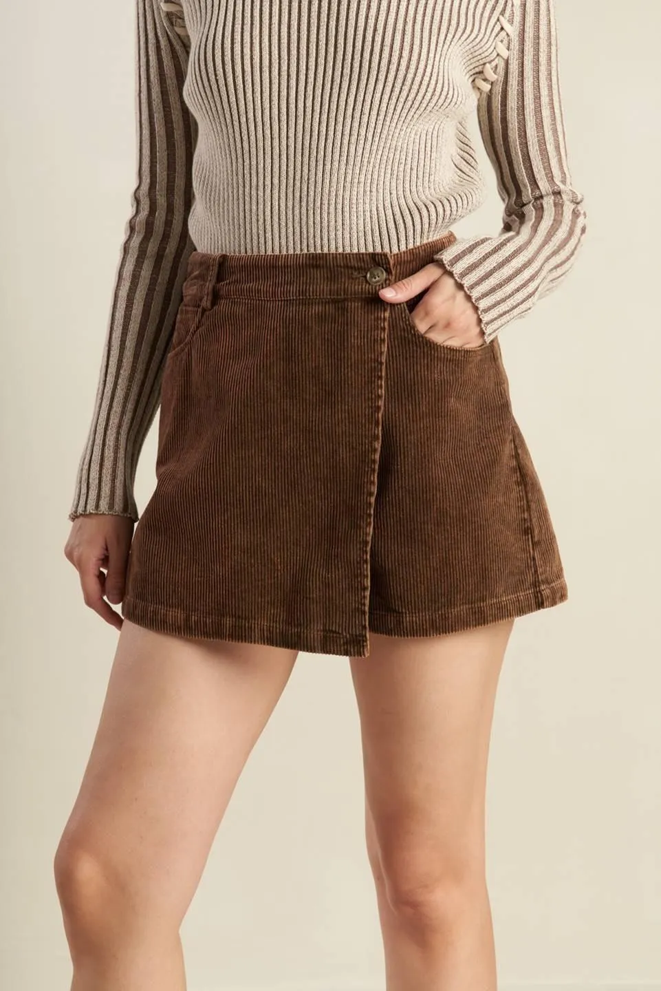 Escaping Reality Corduroy Skirt sold by Zulily