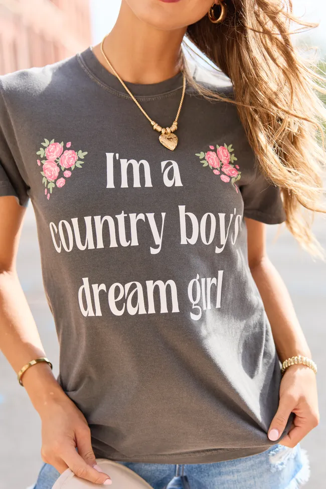 Country Boy's Dream Girl Dark Grey Graphic Tee sold by Zulily product image thumbnail 2