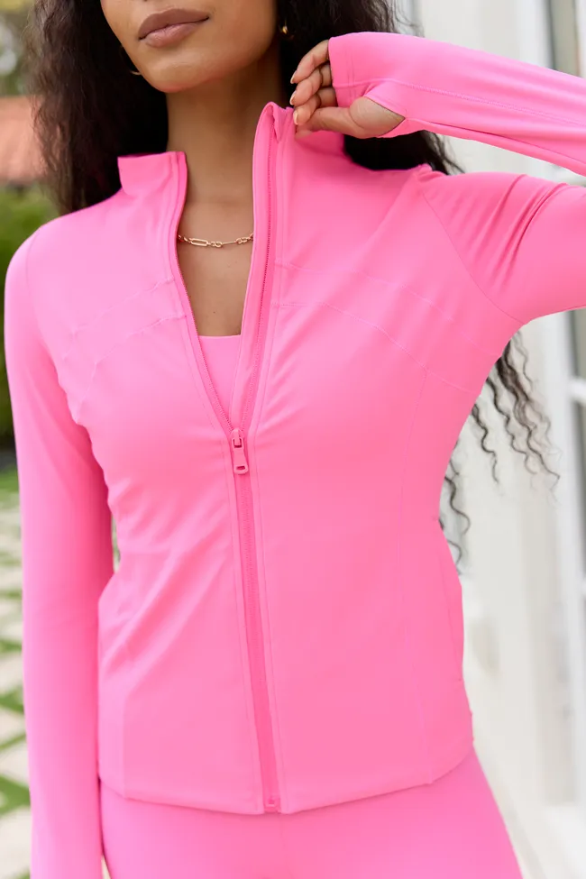Active State Bubblegum Heat Pink Jacket sold by Zulily product image thumbnail 2