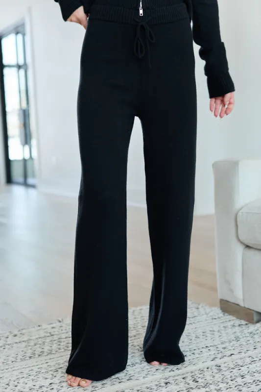 Reba Black Lounge Pants made by Pink Lily