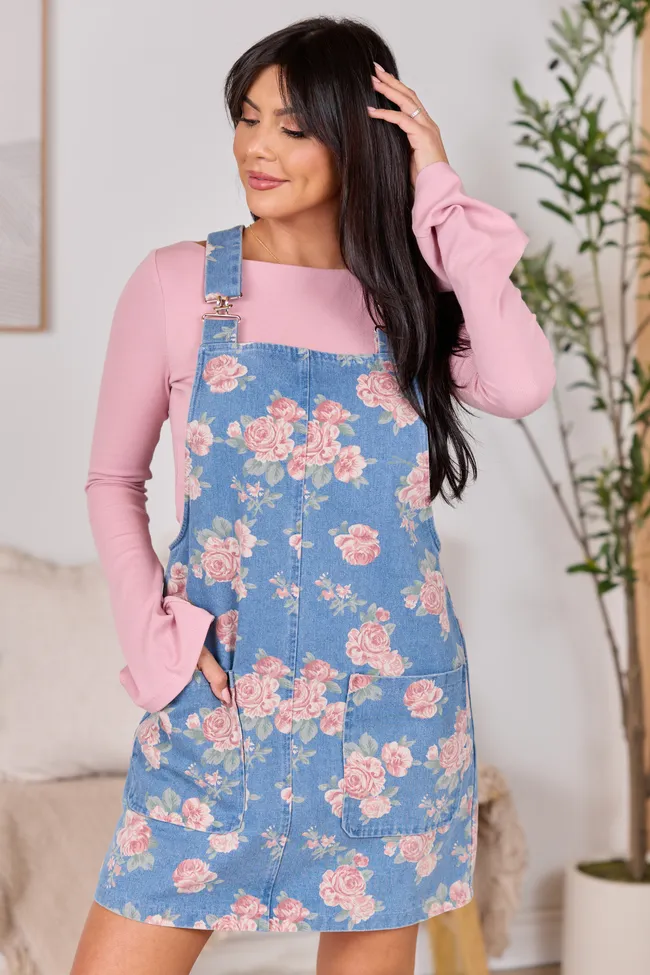 Chase Pink Rose Overall Dress sold by Zulily product image thumbnail 2
