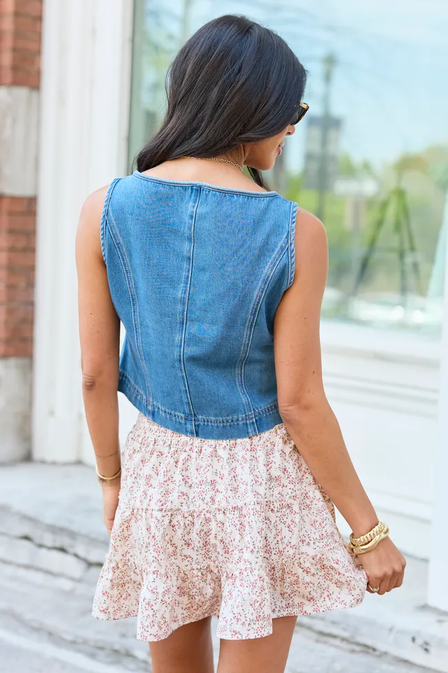 Emilia Front Ties Denim Vest sold by Zulily product image thumbnail 5