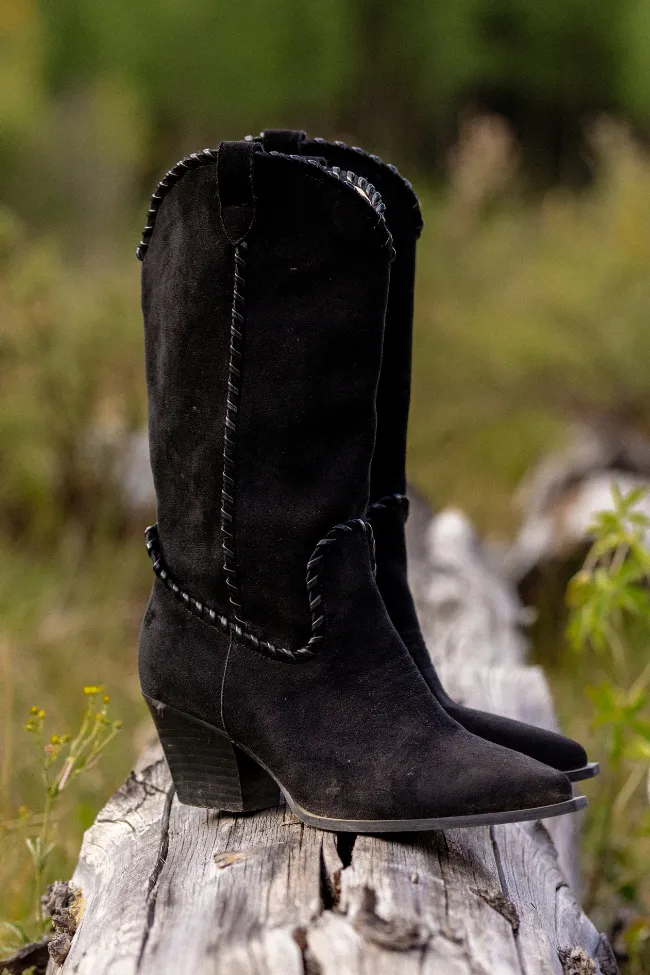 Tilley Black Whipstitch Cowboy Boots sold by Zulily product image thumbnail 2