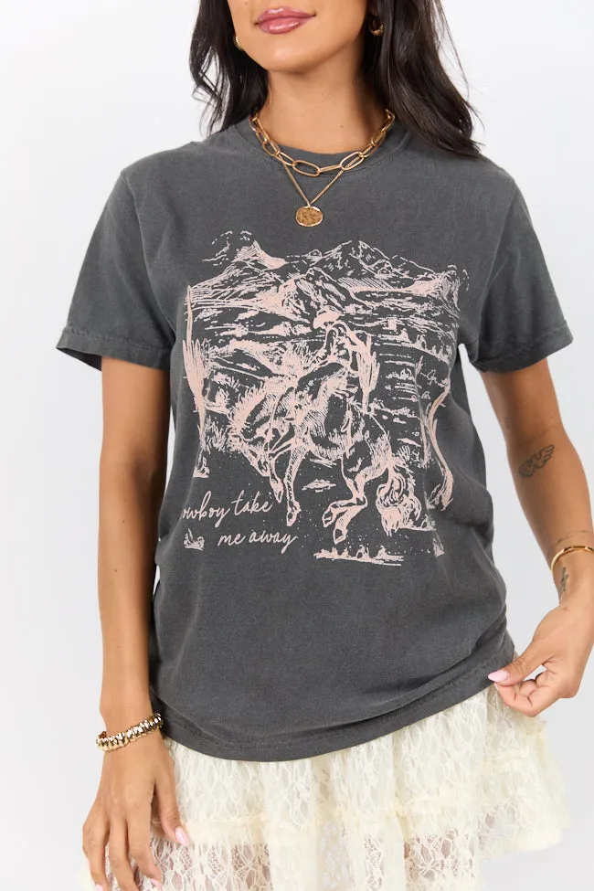Cowboy Take Me Away Dark Grey Graphic Tee sold by Zulily product image thumbnail 3