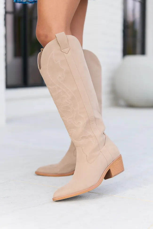 Shania Tan Tall Cowboy Boots sold by Zulily