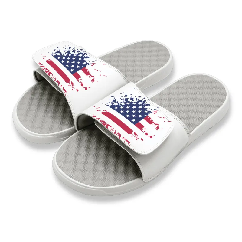 USA Flag Splatter Slides made by Zulily