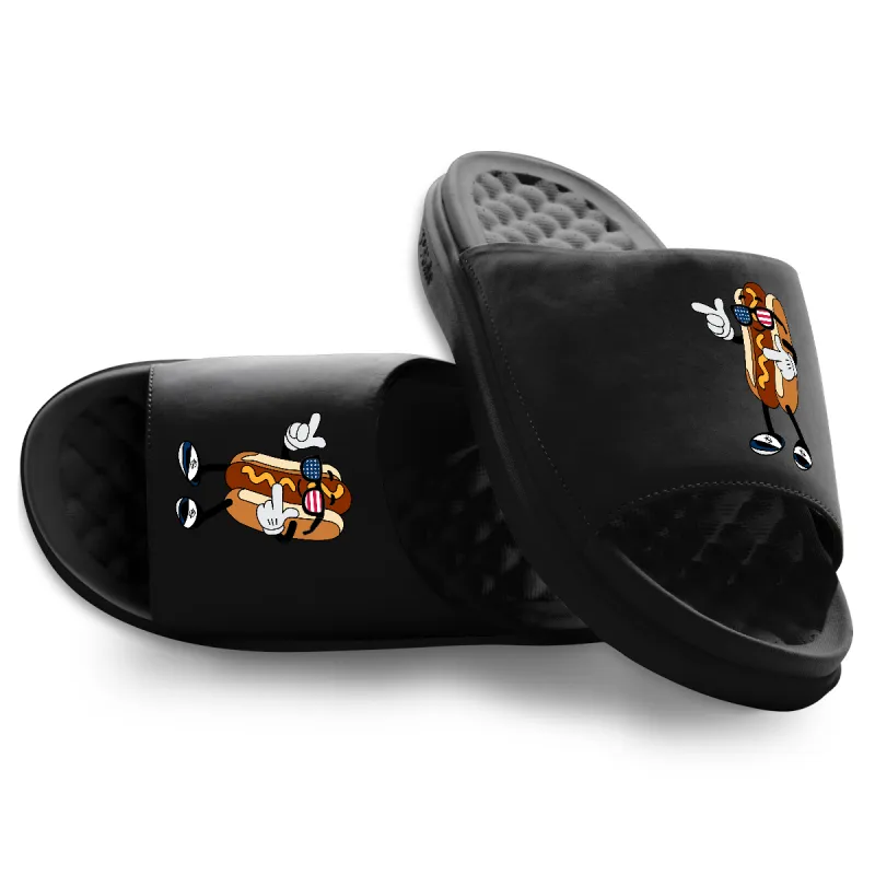 USA Hot Dog Motive Slide Sandals made by Zulily