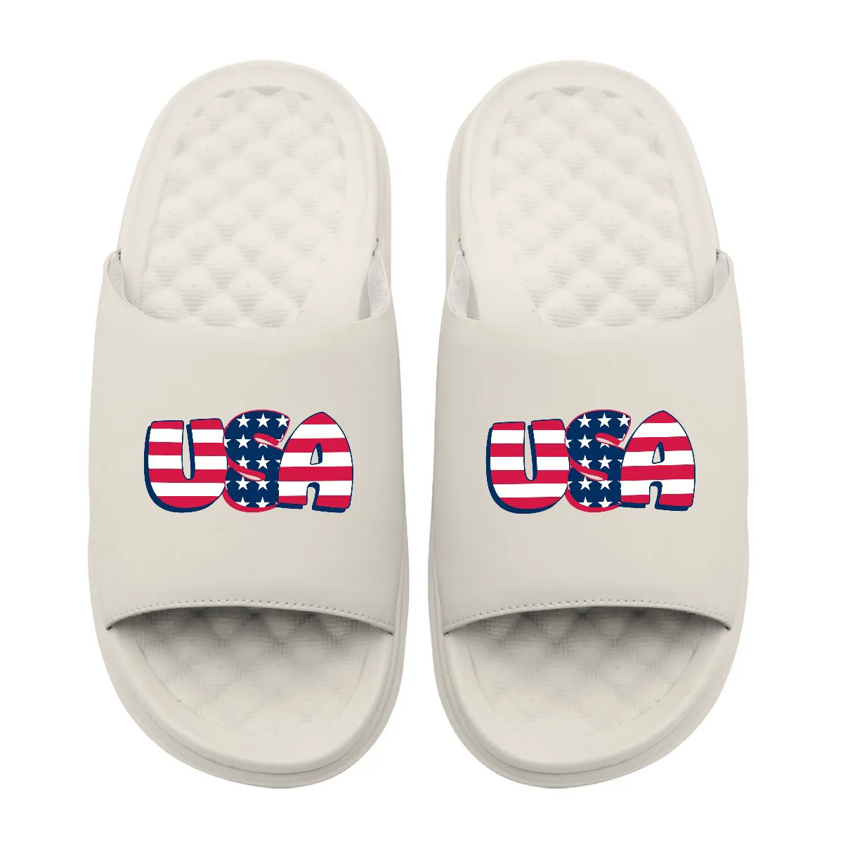 USA Flag Wordmark Motive Slide Sandals sold by Zulily product image thumbnail 5